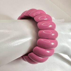 Pink stretchy wide bracelet